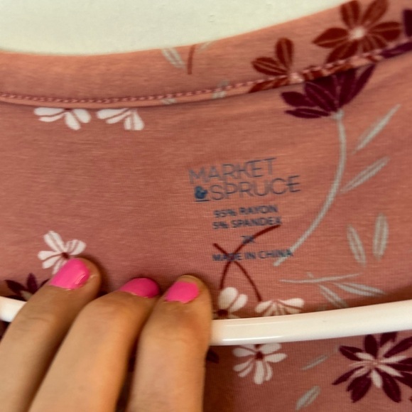 Market & Spruce Jennifer Henley Knit Tee 2x - Picture 2 of 10